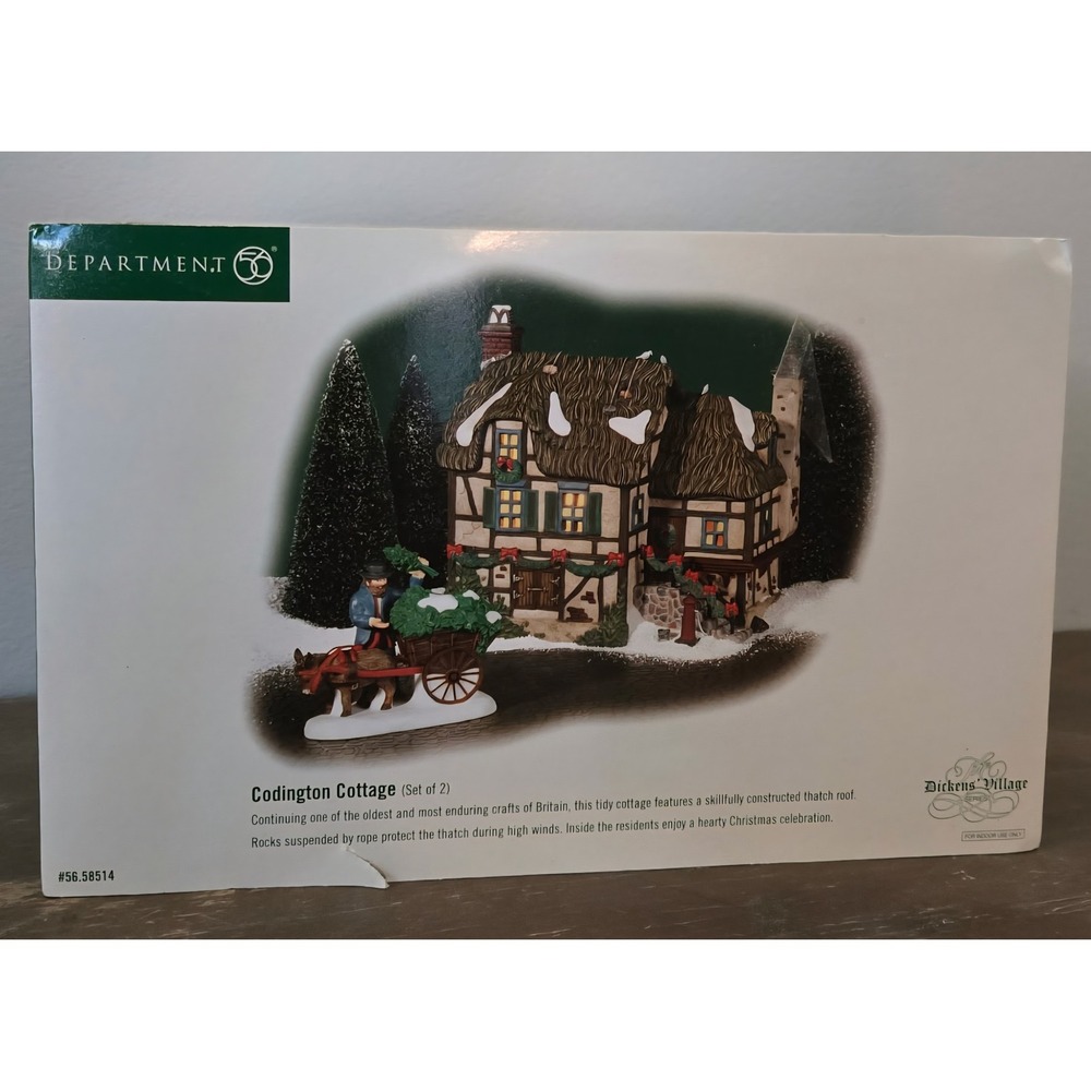 Department 56 Dickens Village Codington Cottage 56.58514 Christmas Village Set